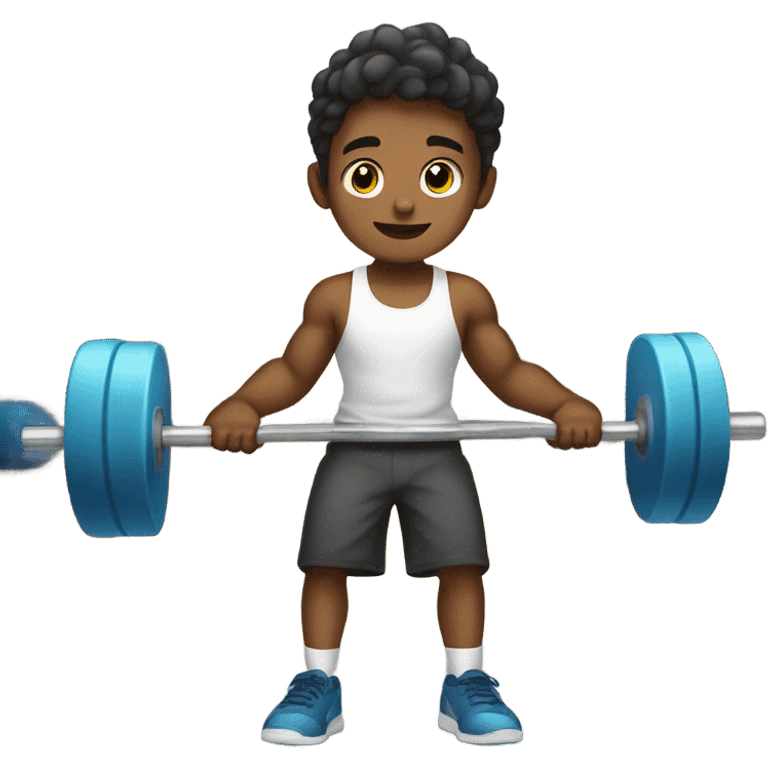 Boy doing gym emoji