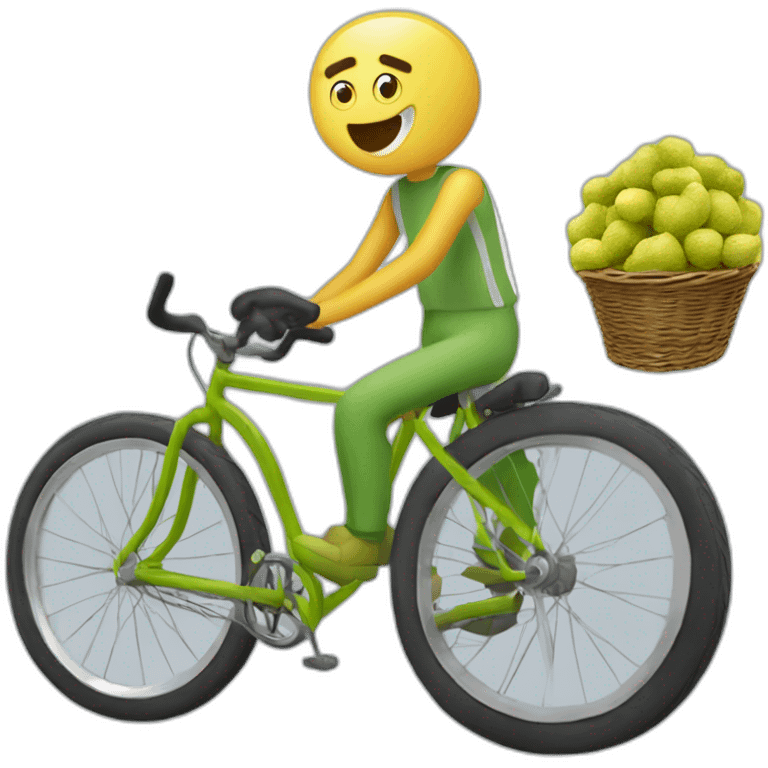 bob l'éponge qui mange des pistaches sur une bicyclette emoji