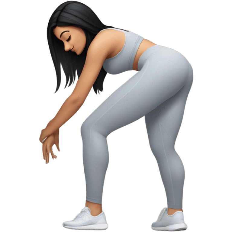 Kylie Jenner crouch in yoga pants emoji