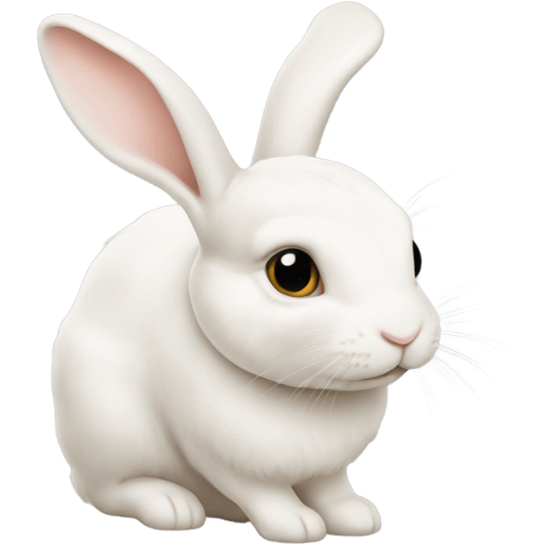 Lapin bélier blanc albinos  emoji