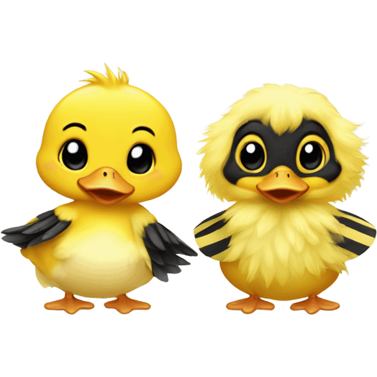 Baby duck and baby bee emoji