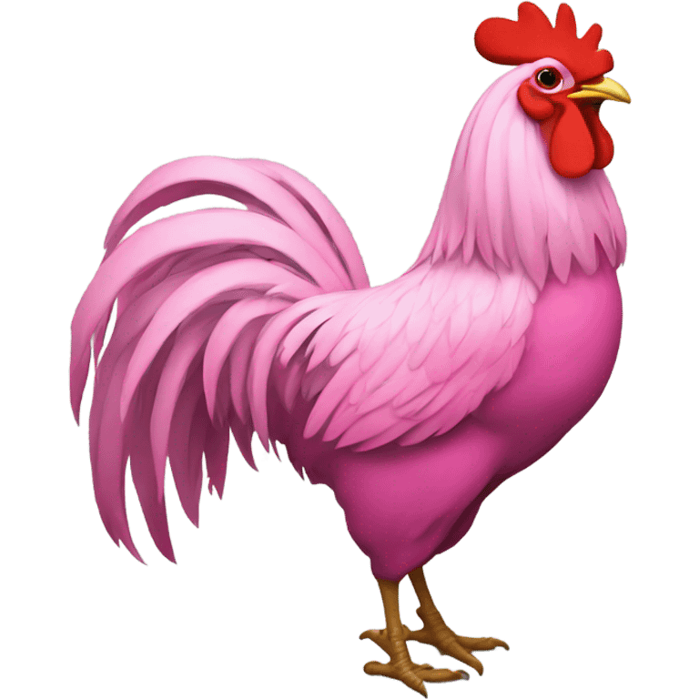 pink rooster emoji