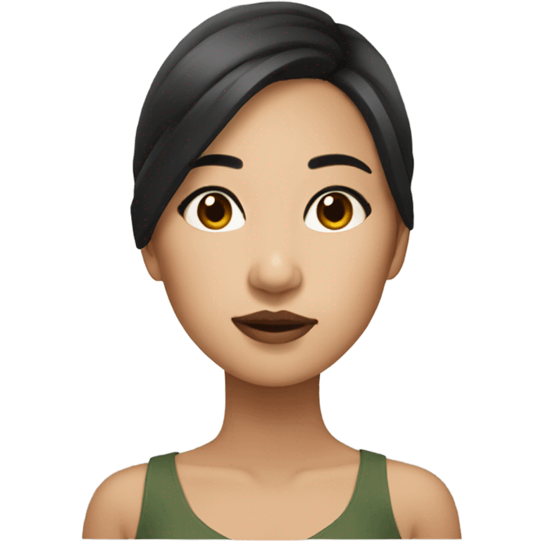 Asian girl with Latina makeup emoji