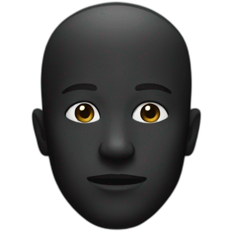 Visage noir emoji