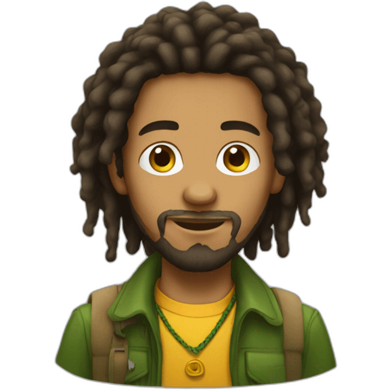 young white man rastafari emoji