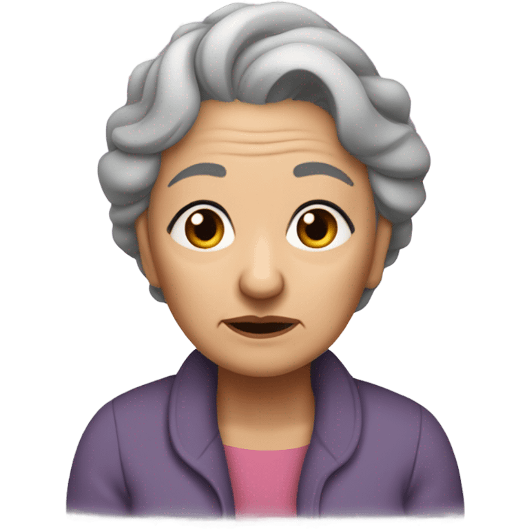 sad grandma emoji