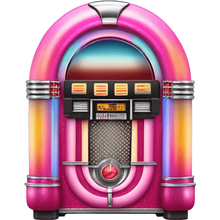 Pink ombre jukebox with glitter  emoji