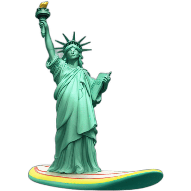 statue of liberty surfer emoji