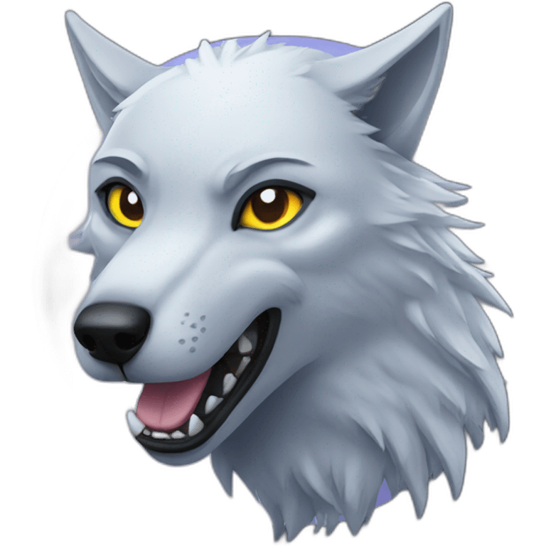 moon wolf emoji