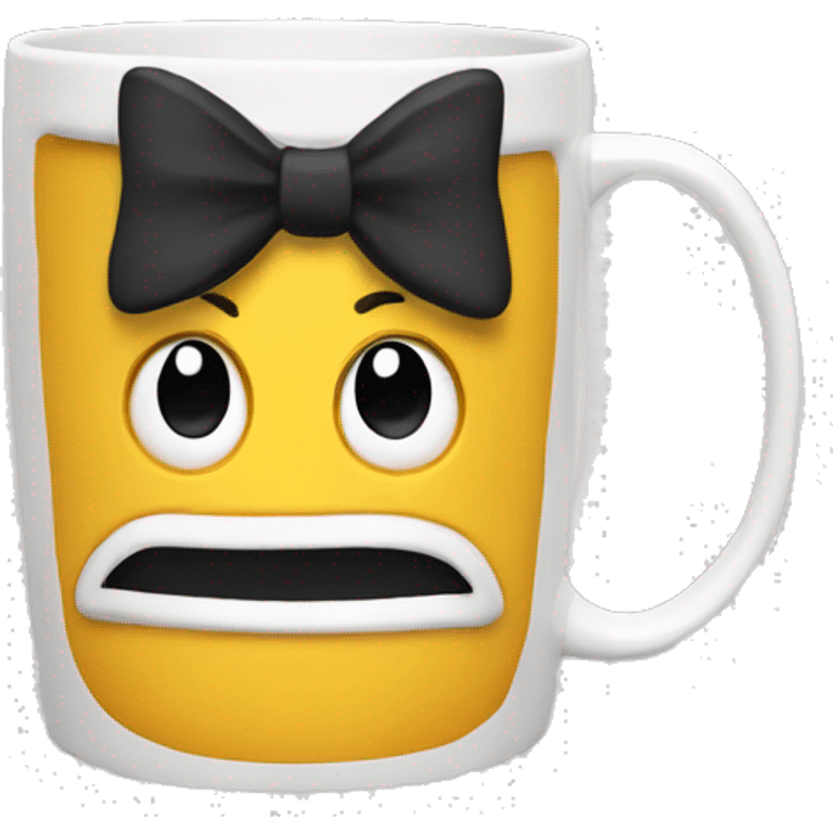 mug with a bow emoji