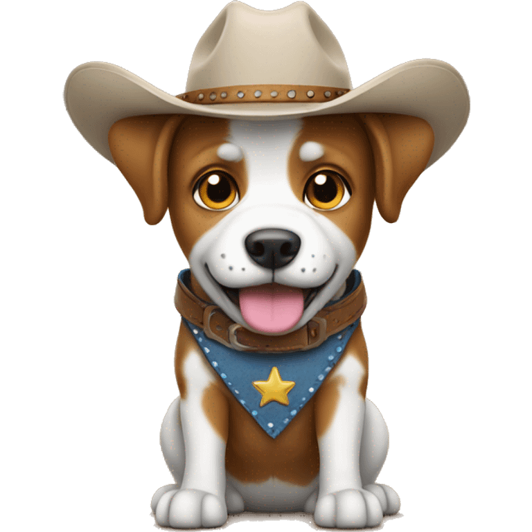 Dog in cowboy costume  emoji