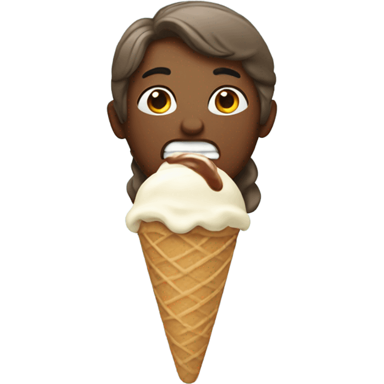 Ice spice eating ice cream emoji