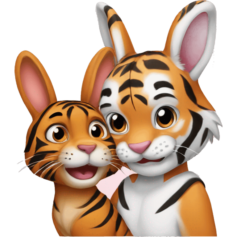 Bunny and Tiger emoji