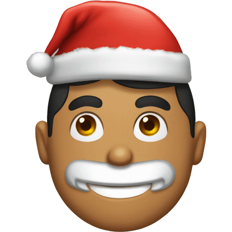 cristiano ronaldo with a christmas hat emoji