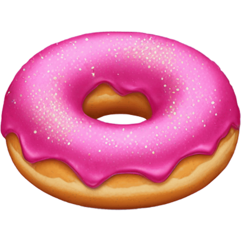 Hot pink glitter donut emoji