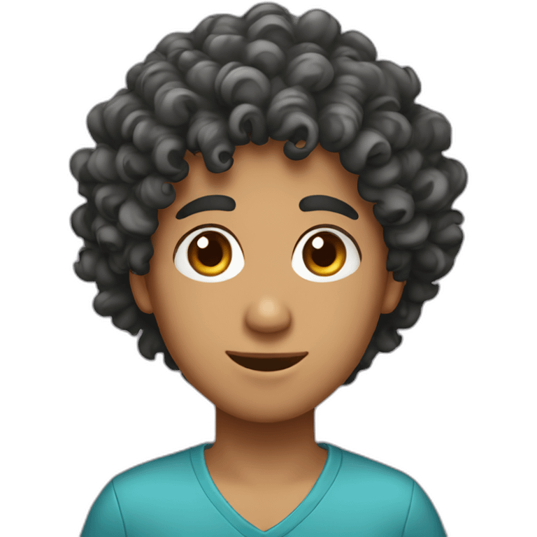 Curly haired Arab boy emoji