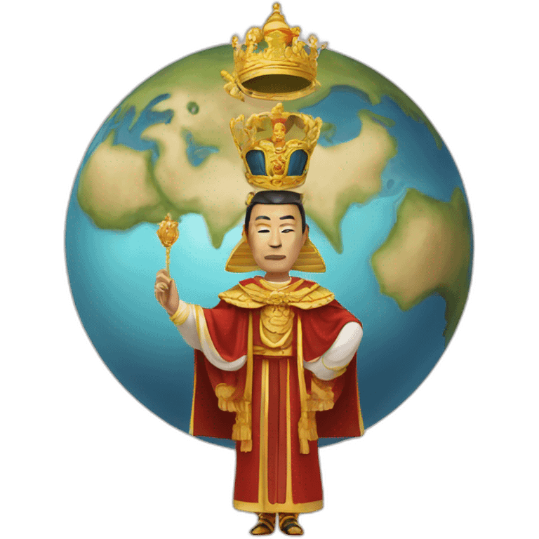 emperor floating above the world emoji