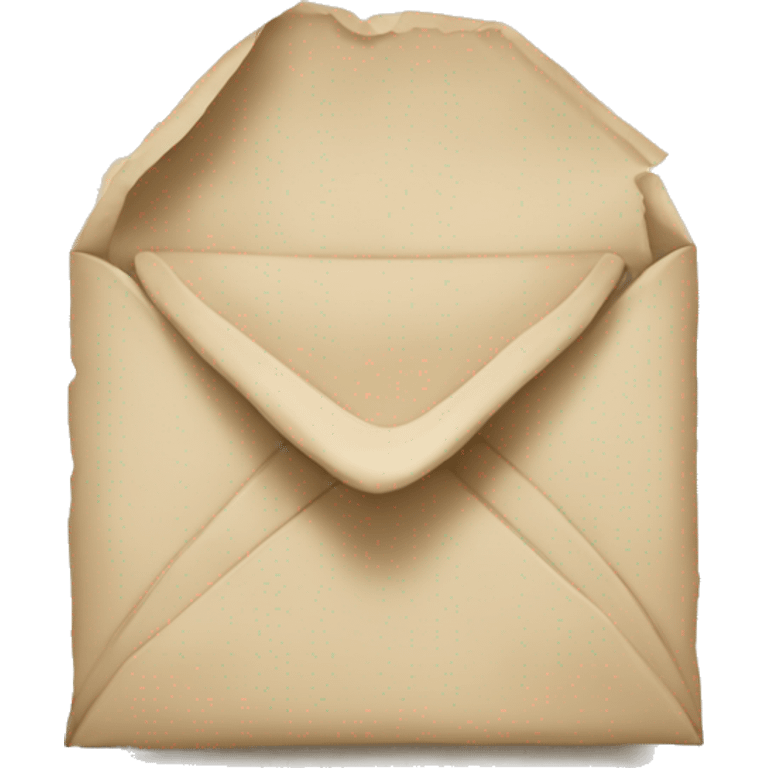 beige letter with stamp emoji