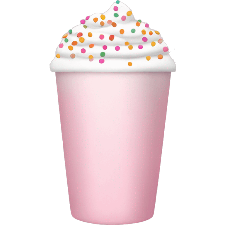 Light pink latte with sprinkles  emoji