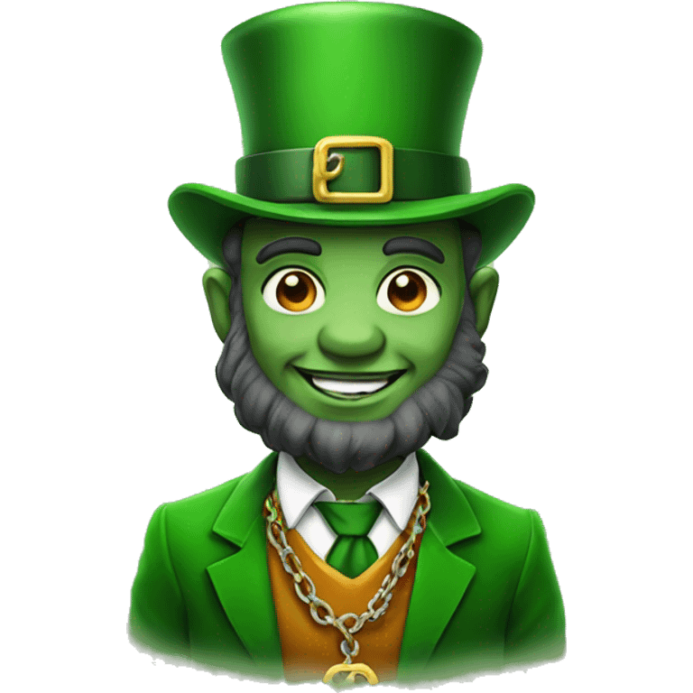 Leprechaun with a chain  emoji