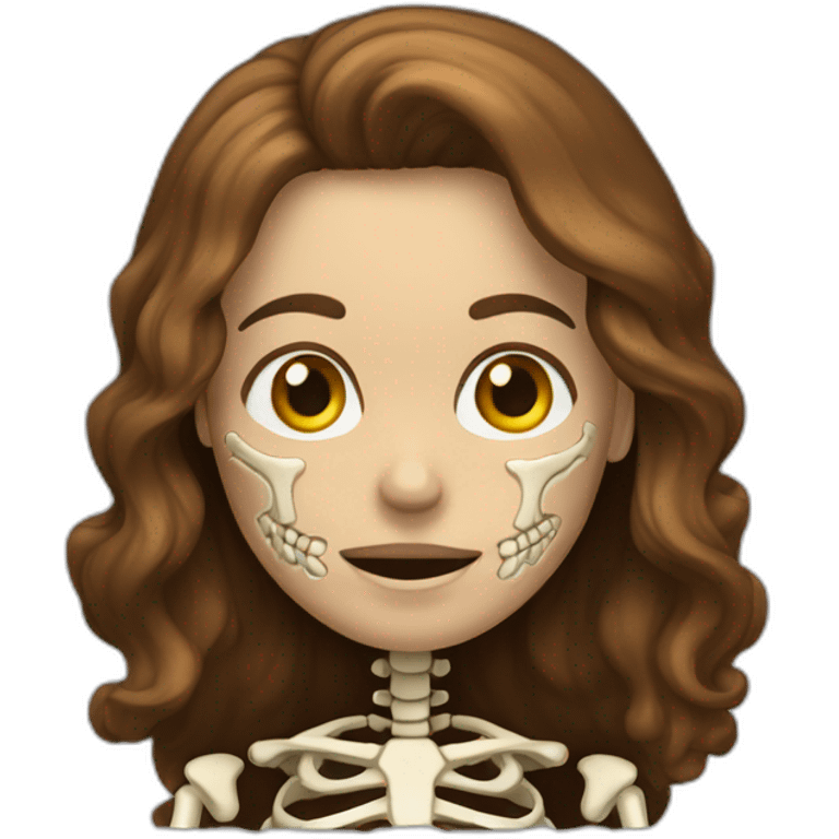 brown-haired-skeleton emoji