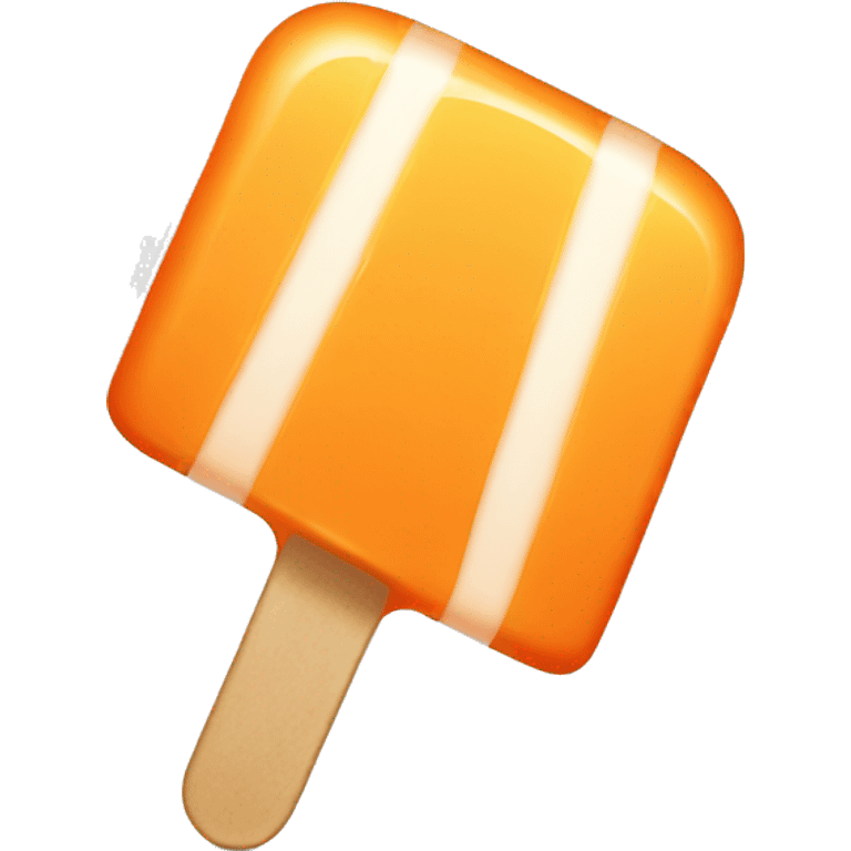 orange popsicle with white layer at bottom emoji