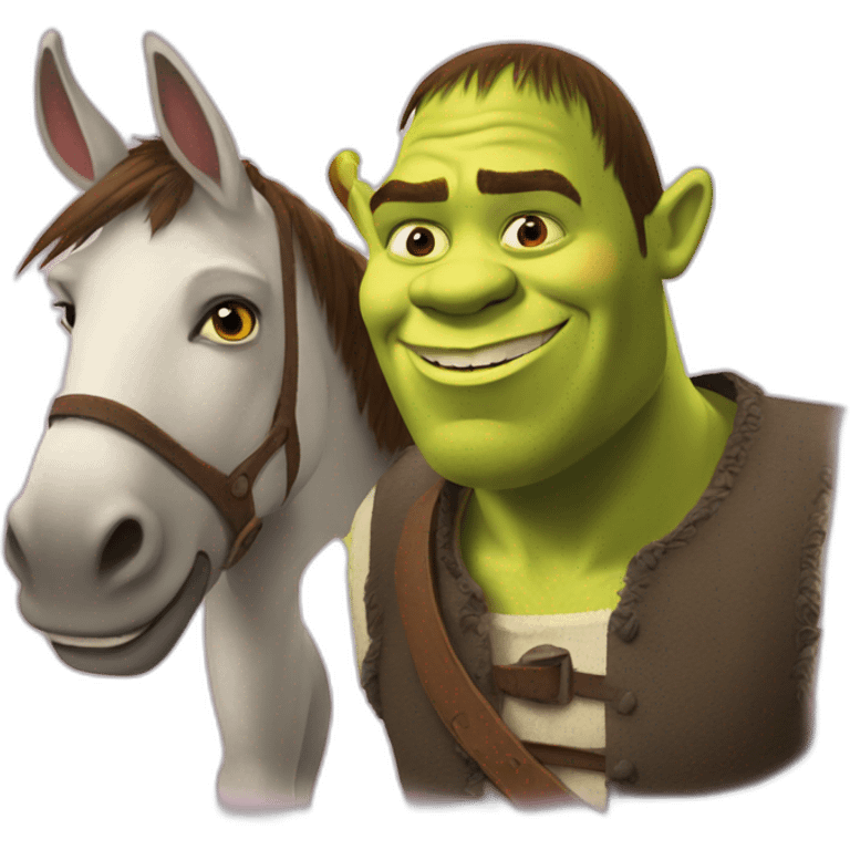 Shrek en burro emoji