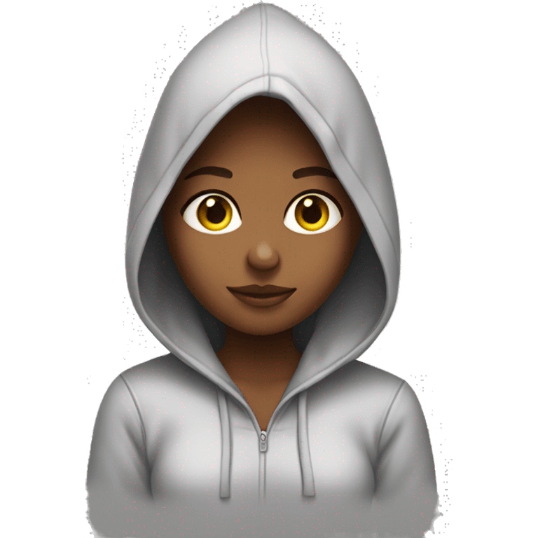 Girl in hoodie emoji