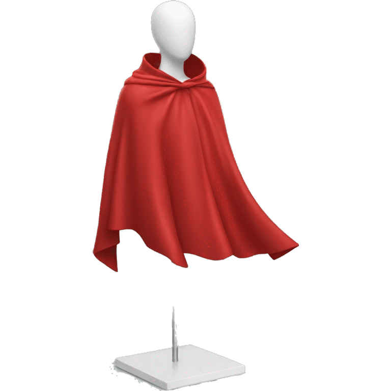 faceless mannequin flapping red cape without hood emoji