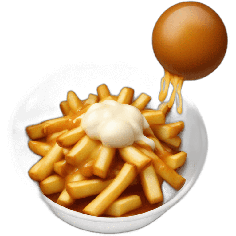 Poutine avec une bombe dans la main emoji