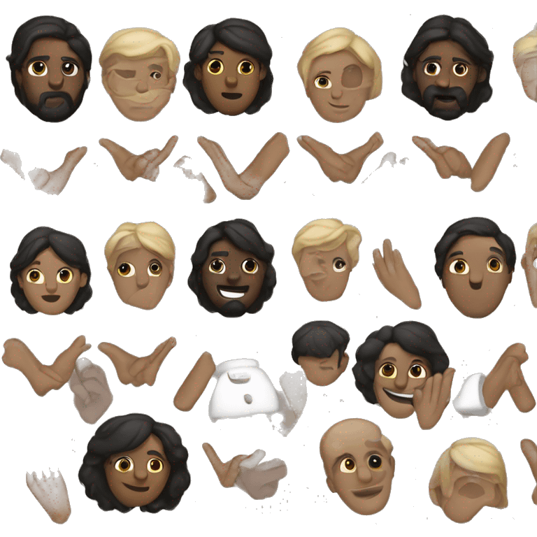 Dos manos . Una blanca o otra negra entrelazadas de amor  emoji