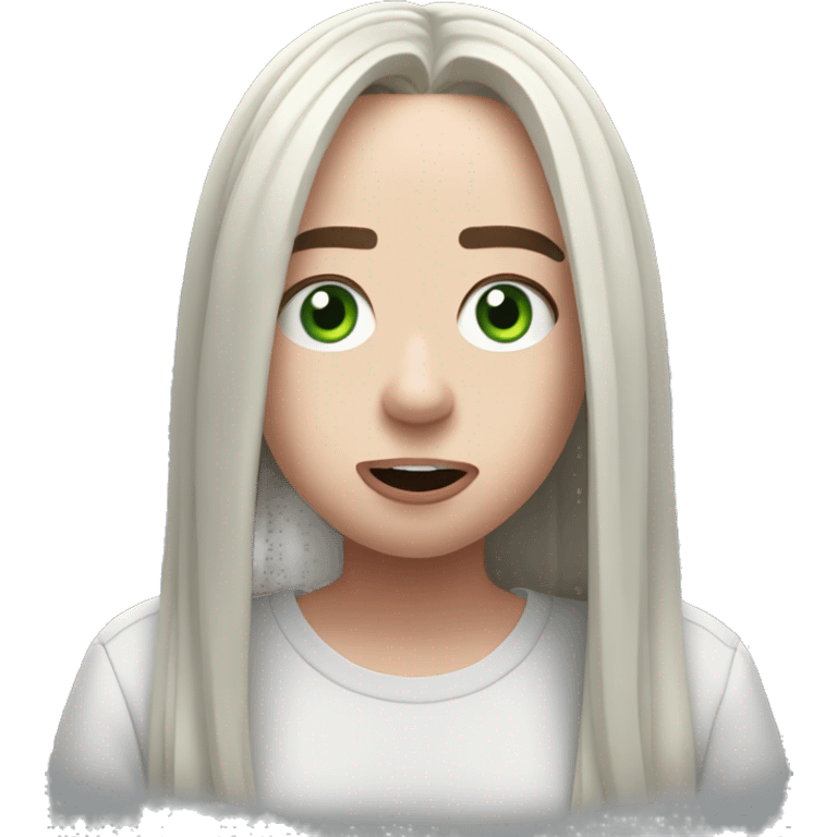 happily surprised Billie Eilish emoji