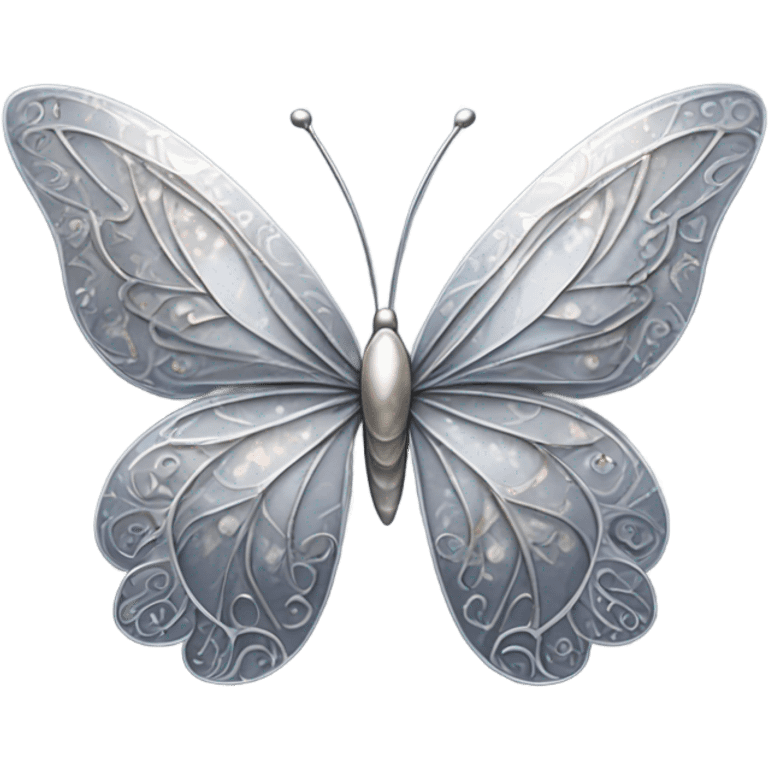 Mariposa plateada  emoji