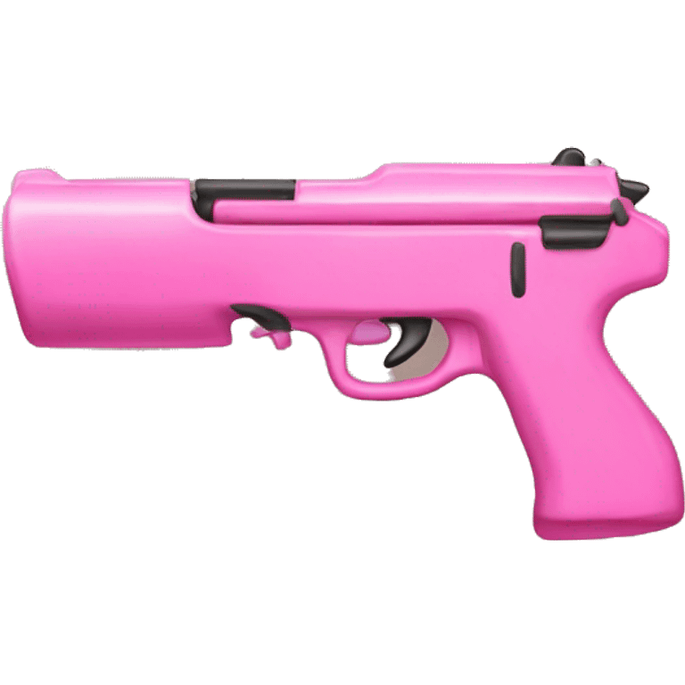 pink gun with a bow  emoji