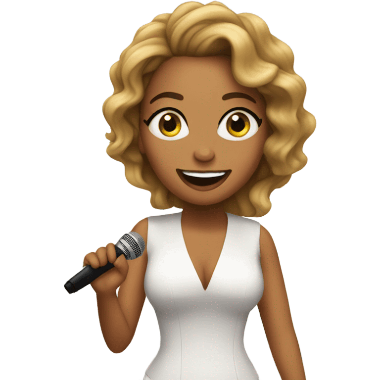 Beyoncé singing  emoji