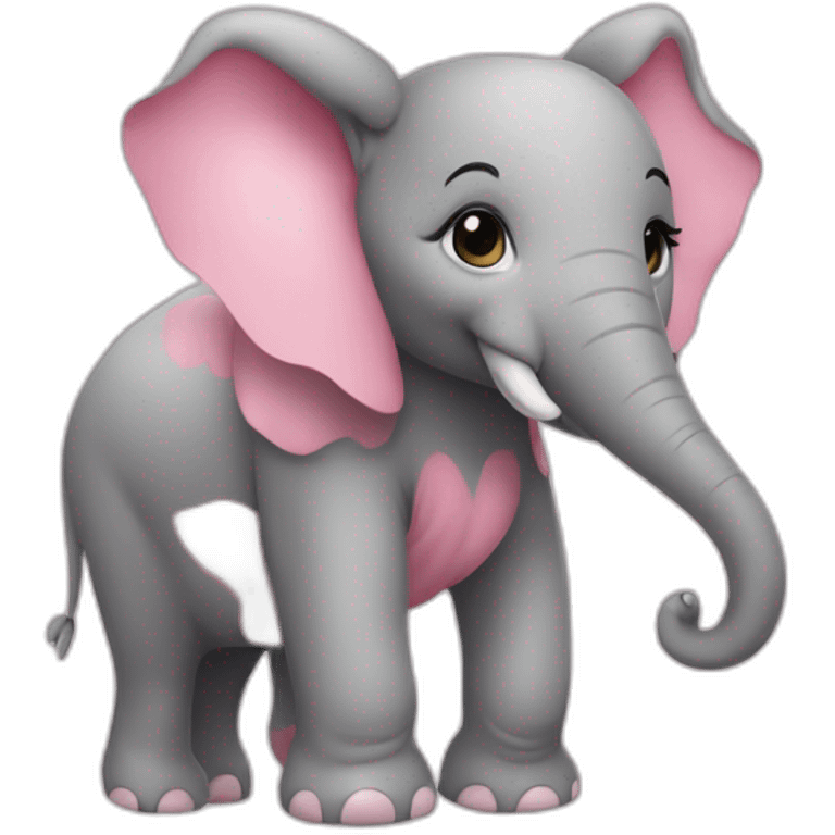 Éléphant en tutu rose emoji