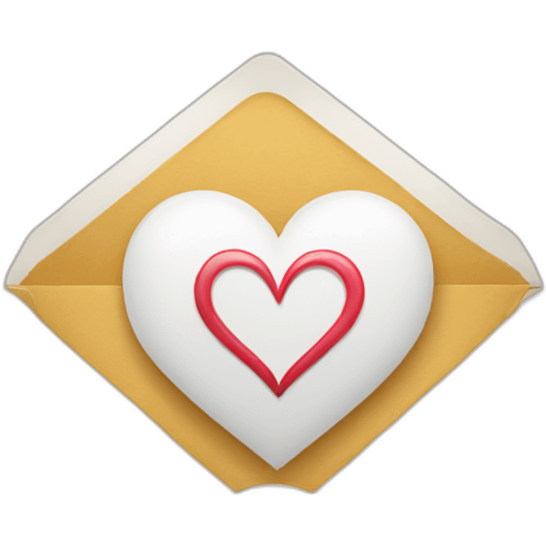 White Envelope with a heart on it emoji