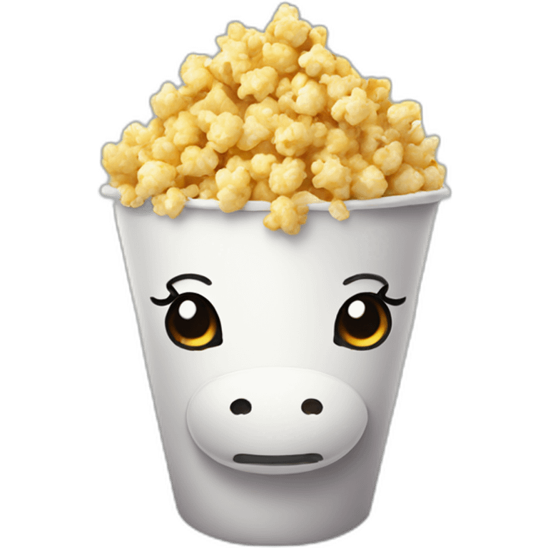 Popcorn-unicorn emoji