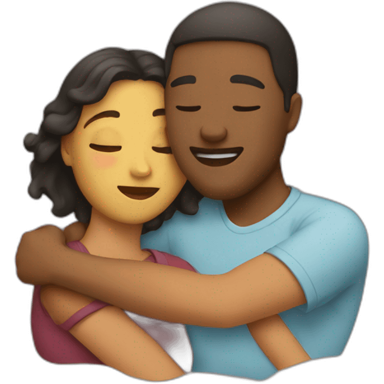 Two people cuddling emoji