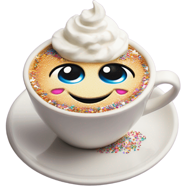 Kawaii coffee emoji