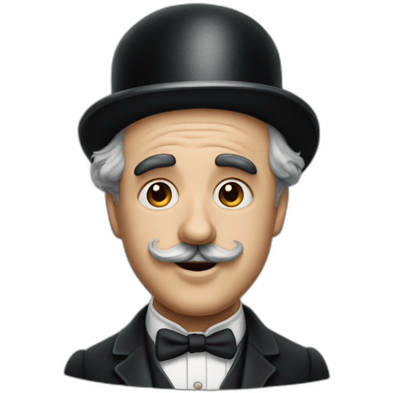 Charlie Chaplin without hat emoji