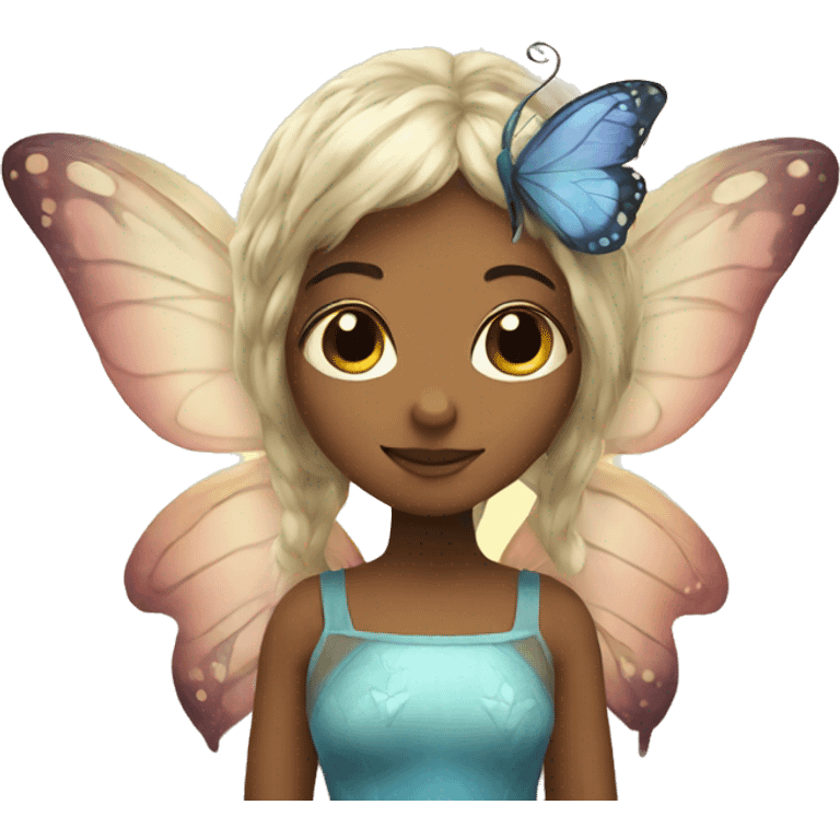 a fairy and a butterfly  emoji