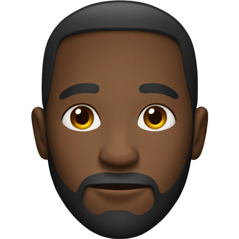 African man with minimal beard  emoji