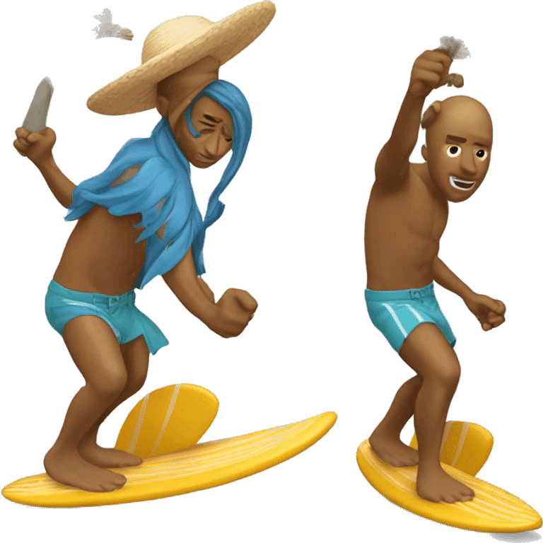 Jacaré surfando  emoji