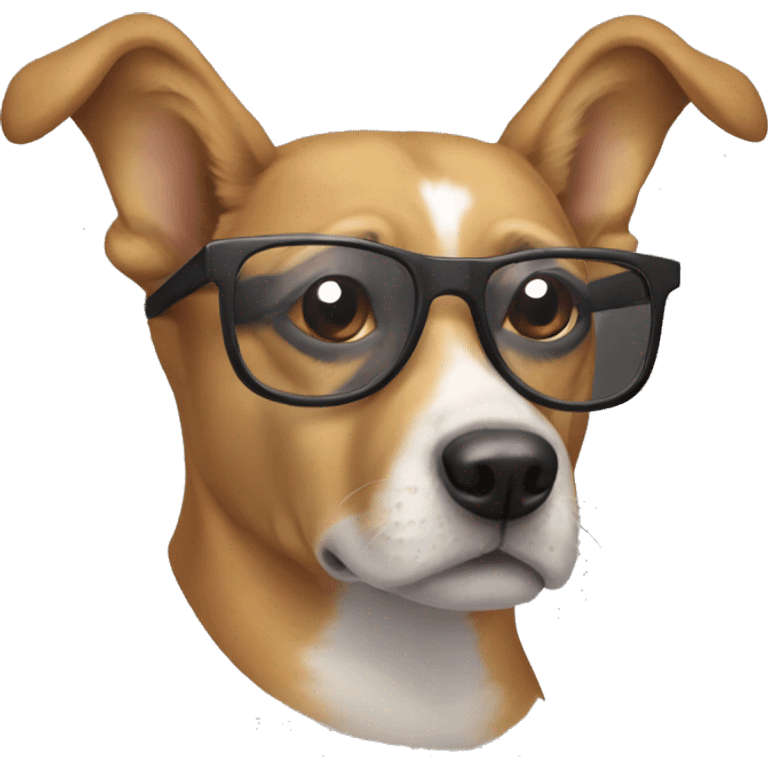 Perro con gafas  emoji