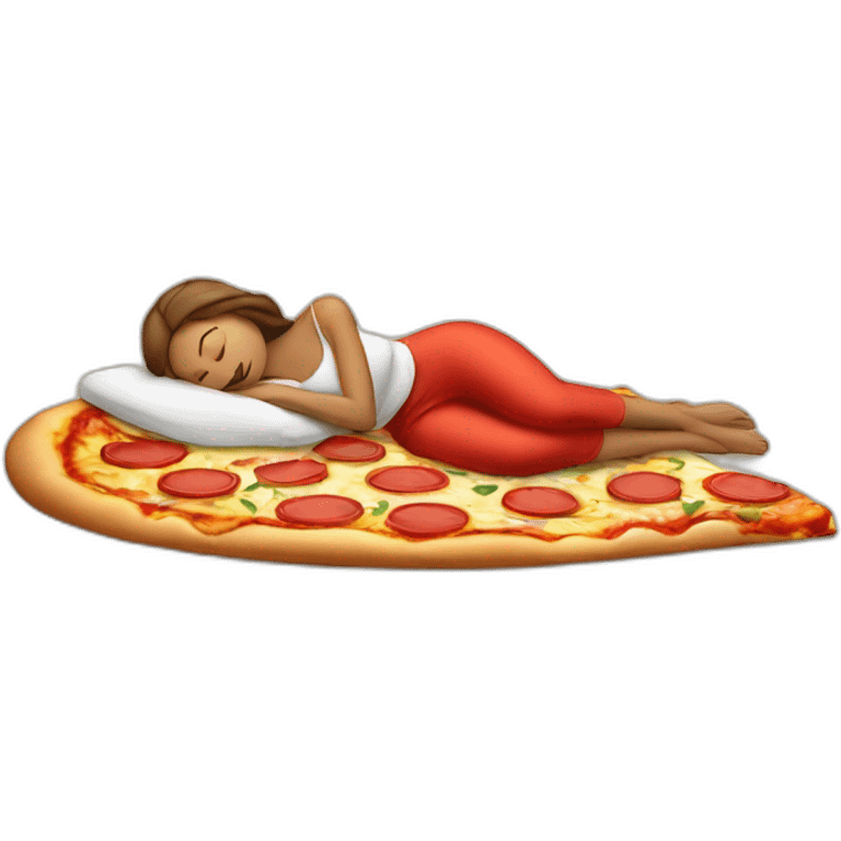 wife napping on pizza emoji