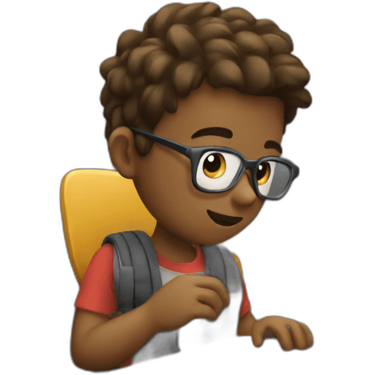 boy coding on laptop emoji