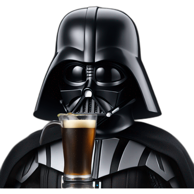 Darth Vader-drink-beer emoji