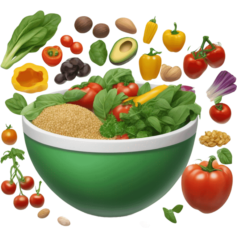 realistic bowl of healthy food emoji