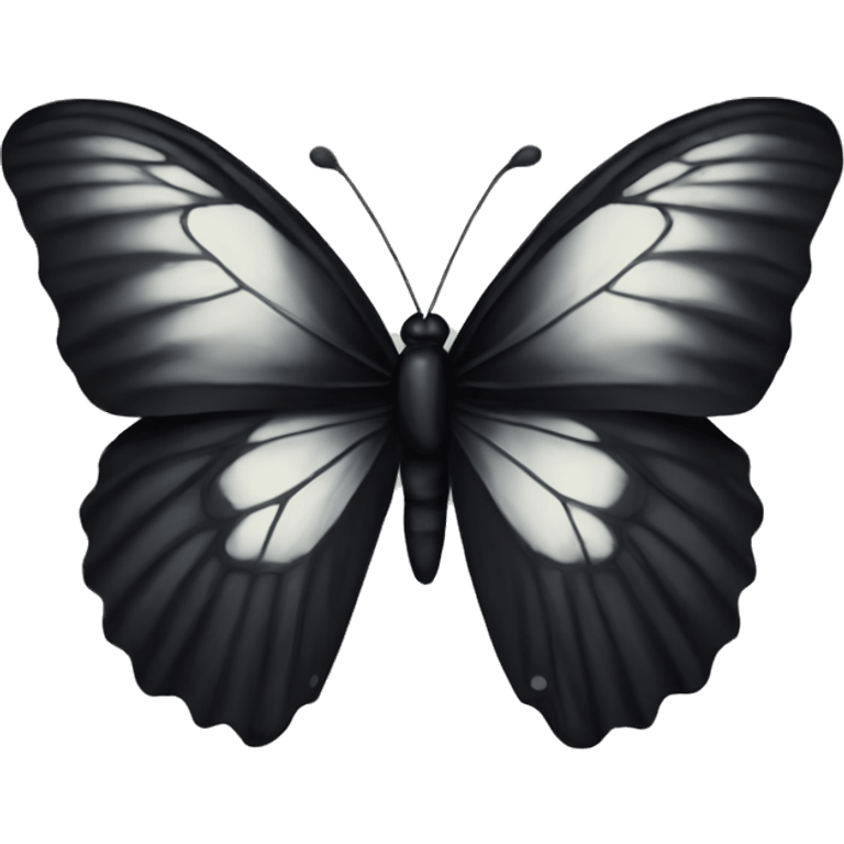 All black butterfly emoji